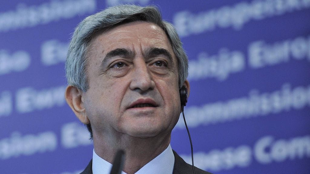Armenian presidentti Serzh Sarkisian.