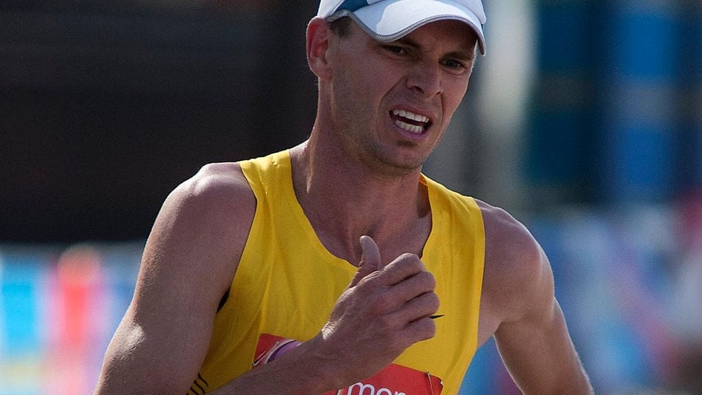 Scott Westcott vuonna 2012. Elokuussa Riossa hän pääsee viimeinkin olympiamaratonille.