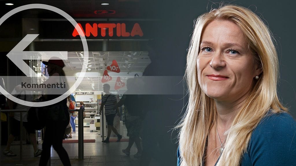 Raija Kantomaa keskusteli torstaina pitkään Anttilan työntekijöiden kanssa.