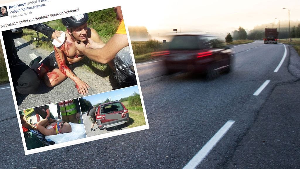 Noin viisi vuotta triathlonia harrastanut Roni Hooli joutui tieraivon kohteeksi ollessaan harjoittelemassa pyörällä Haaparannassa viime lauantaina.