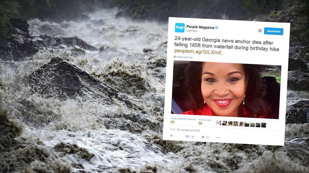 Taylor Tellerin kuolemasta uutisoi muun muassa People Magazine. Kuvan vesiputous ei liity tapaukseen.