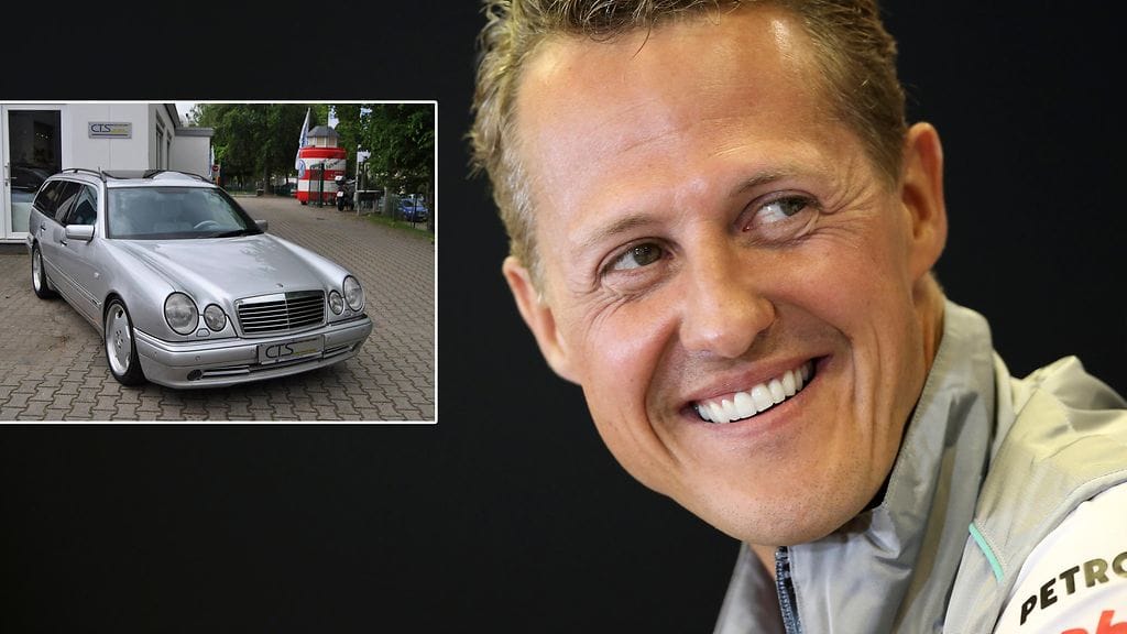 Michael Schumacher ja hänen E55 AMG -Mersunsa.