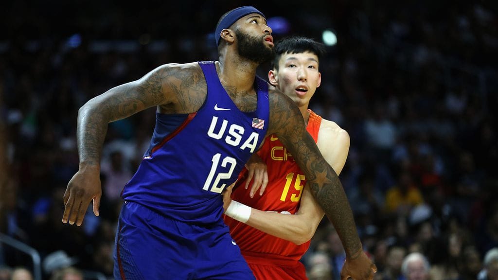 DeMarcus Cousins oli pelipäällä tiistaina Kiinaa vastaan.