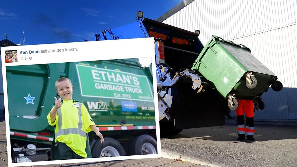 Roskakuski on ollut pojan haaveammatti jo aivan pienestä pitäen.