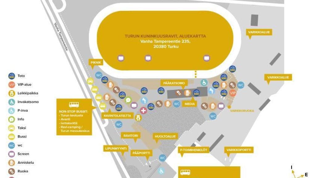 turku kuninkuusravit kartta ravit