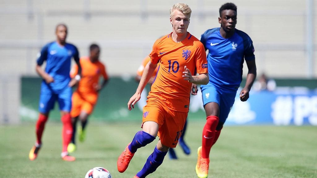 Jari Schuurman alle 19-vuotiaiden EM-kisoissa tänä kesänä.