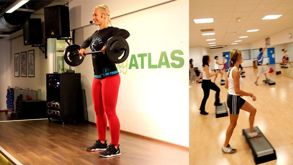 Iida-Eveliina Rantalainen ohjaa ryhmäliikuntatunteja Hyvinkään Atlaksella.