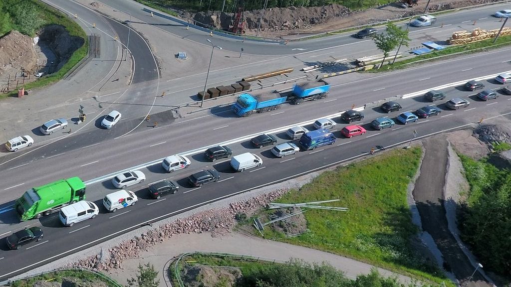 Ruuhkaa Kehä I:llä.