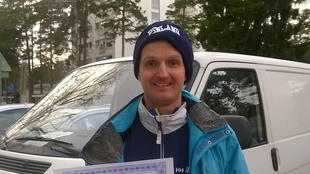 Kuvassa Aalto vuonna 2015, kun hänet valittiin vuoden parhaaksi suomalaiseksi miesultrajuoksijaksi.