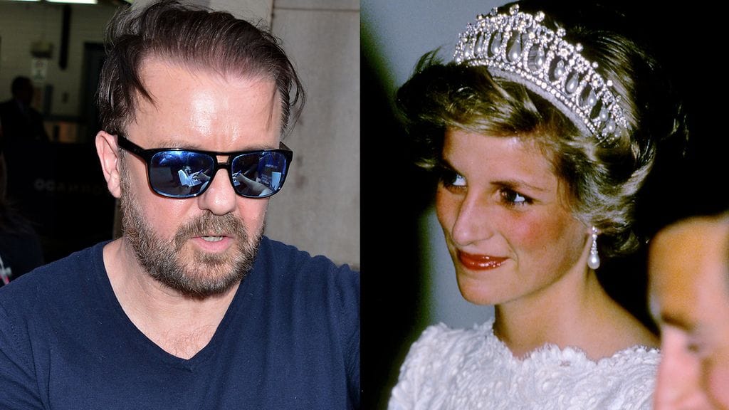 Ricky Gervais ja prinsessa Diana.