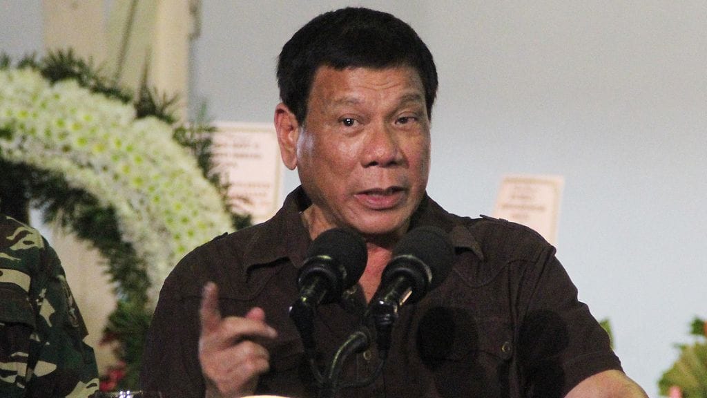 Filippiinien presidentti Rodrigo Duterte