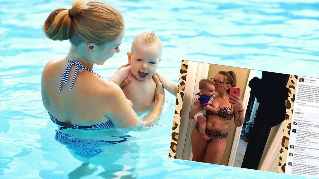 Tuntemattoman naisen sanat saivat äidin julkaisemaan rehellisen kuvan vartalostaan.