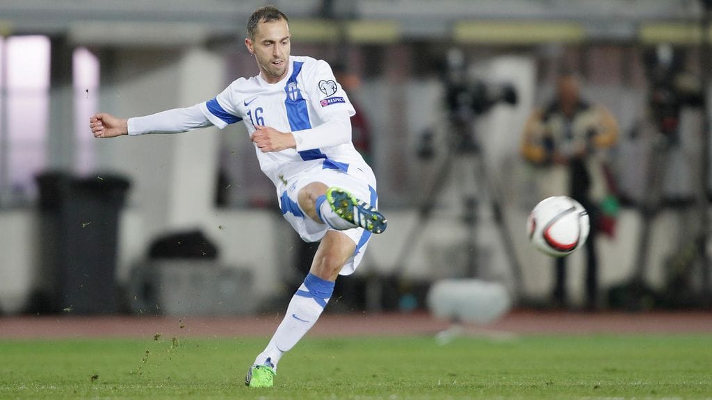 Sakari Mattila maaottelussa lokakuussa 2015.