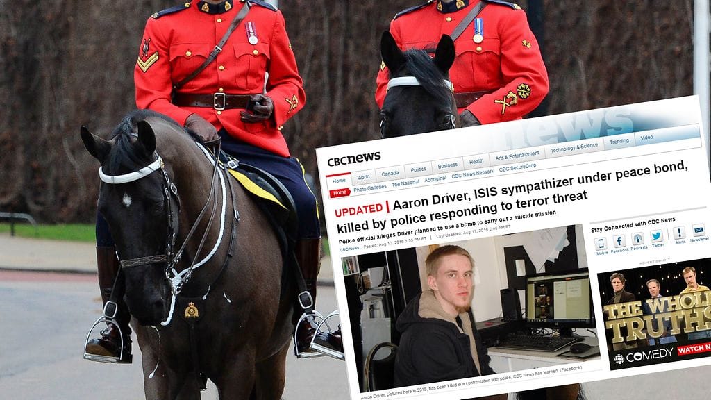 Kuvakaappauksessa CBC News Canadan sivuilta näkyy Aaron Driver kuvattuna vuonna 2015.