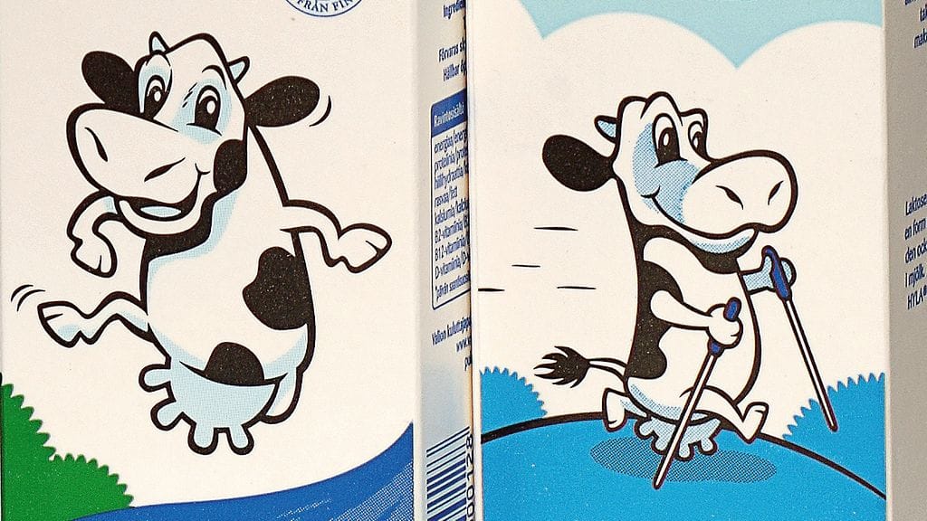 Maitotölkkien kyljissä piirroslehmiä on nähty eri harrastusten parissa.