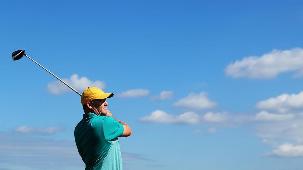 Fraser Marcus Rion olympiagolfin avauspäivänä.