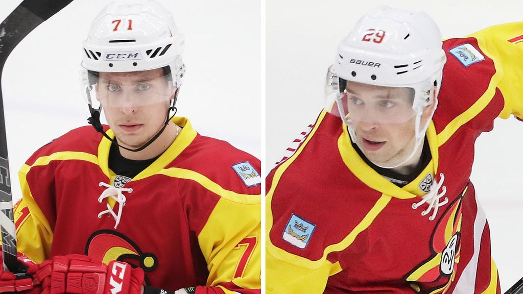 Michael Keränen (vas.) ja Sakari Salminen ovat kaksi hankintaa, joilta Jokerit odottaa ennen kaikkea tehoja.