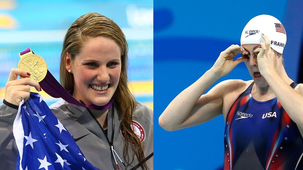 Missy Franklin Lontoossa 2012 ja Riossa 2016.