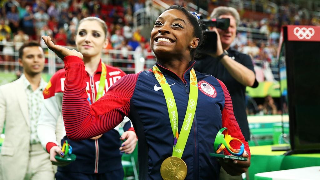 Simone Biles jahtaa historiallista kultasaalista Riosta.