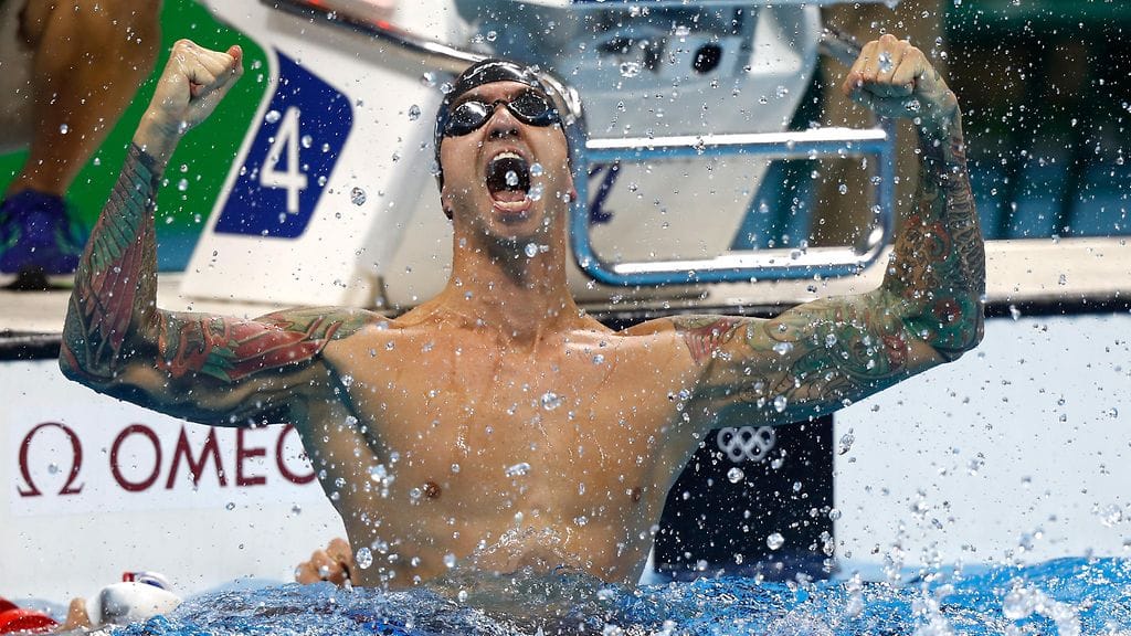 Anthony Ervin tuuletti voittoaan villisti.