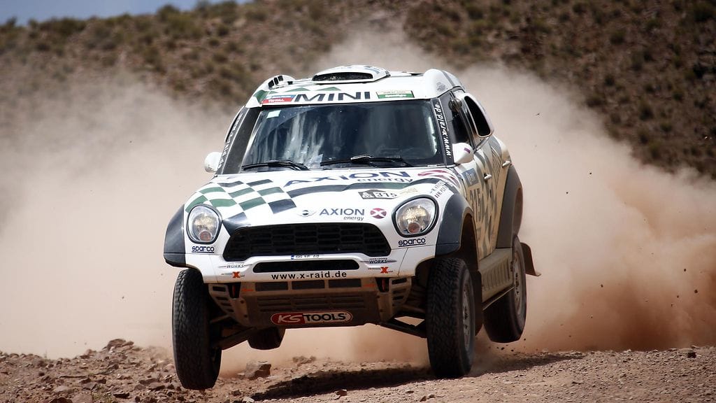 Mikko Hirvonen Dakar-rallissa tammikuussa.