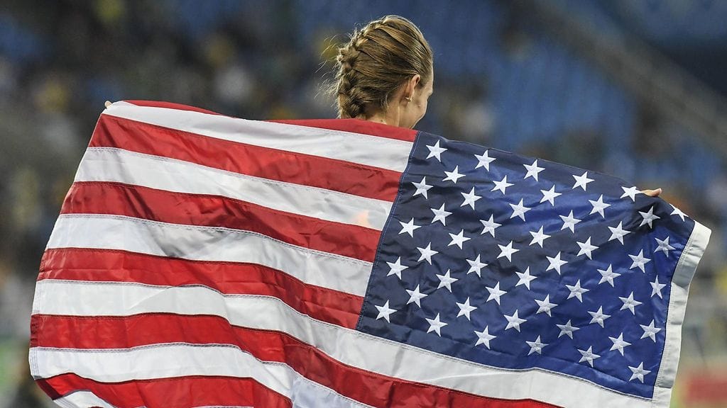 Jenny Simpson voitti naisten 1 500 metriltä USA:n historian ensimmäisen olympiamitalin.