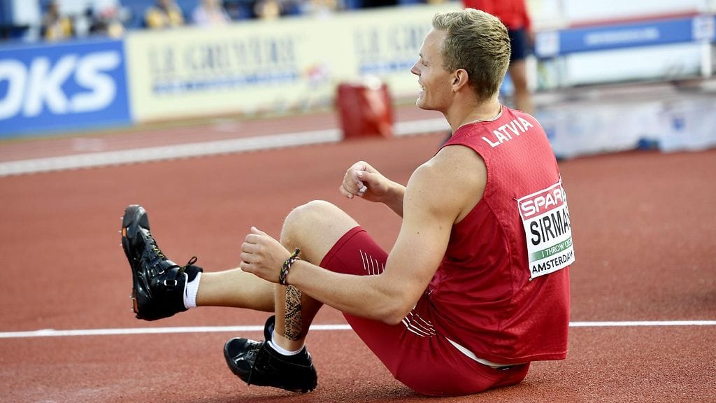 Zigismunds Sirmais EM-kisoissa heinäkuussa.