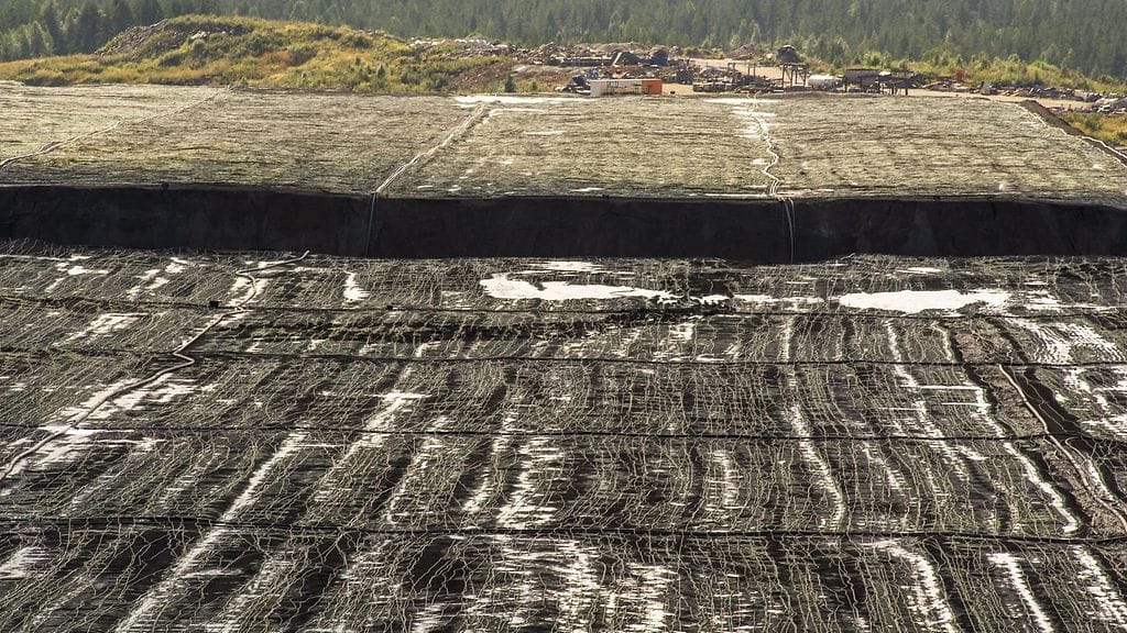 Terrafamen Sotkamon kaivoksen liotuskasa-aluetta 27. heinäkuuta 2016.