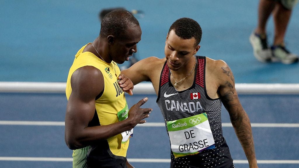 Usain Boltin ja Andre de Grassen välille on Rion kisoissa kehkeytynyt jenkkimedian mukaan selvä miesromanssi eli momanssi.