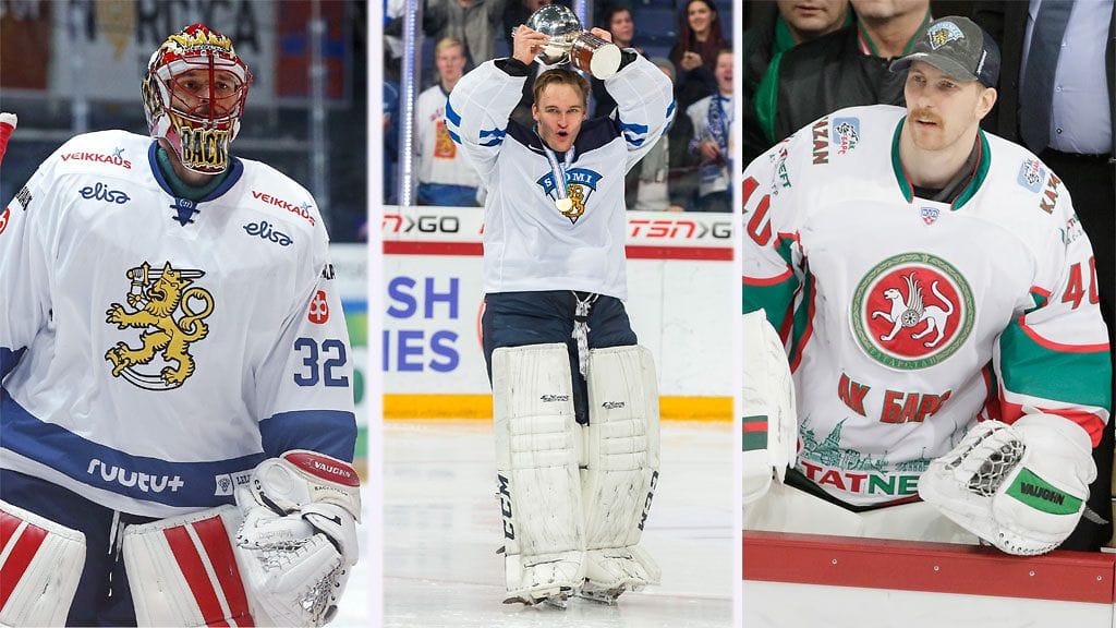 Niklas Bäckström, Kaapo Kähkönen ja Jussi Rynnäs torjuvat kaikki ensi kaudella SM-liigassa.