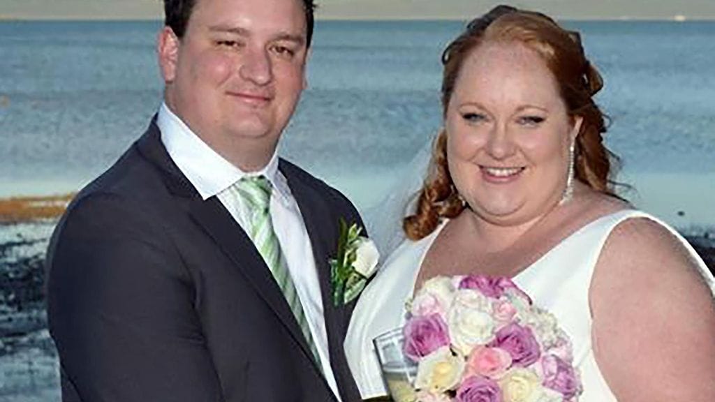 Kim ja Simon ennen painonpudotusta.