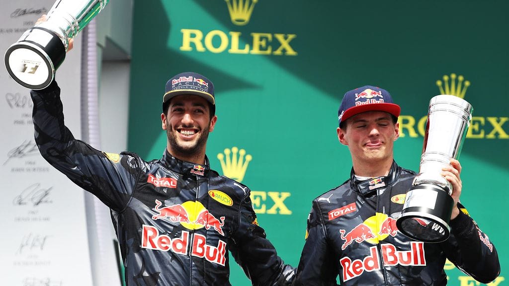 Daniel Ricciardo ja Max Verstappen ovat kisanneet tähän asti hyvässä hengessä.