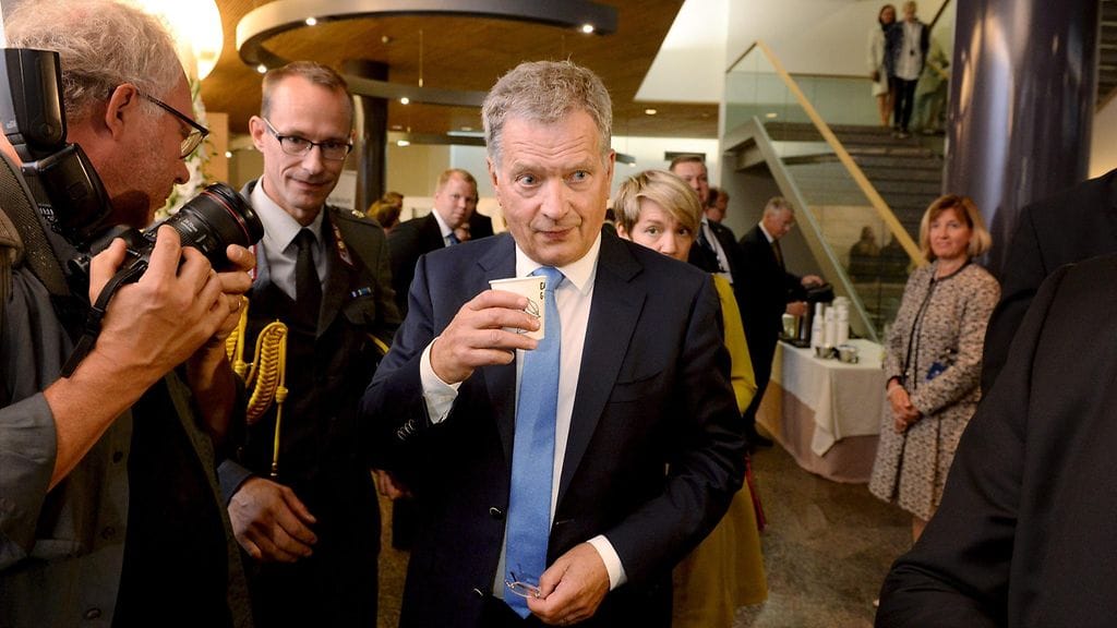 Tasavallan presidentti Sauli Niinistö ulkoministeriön Suurlähettiläspäivillä Helsingissä tiistaina 23. elokuuta 2016.