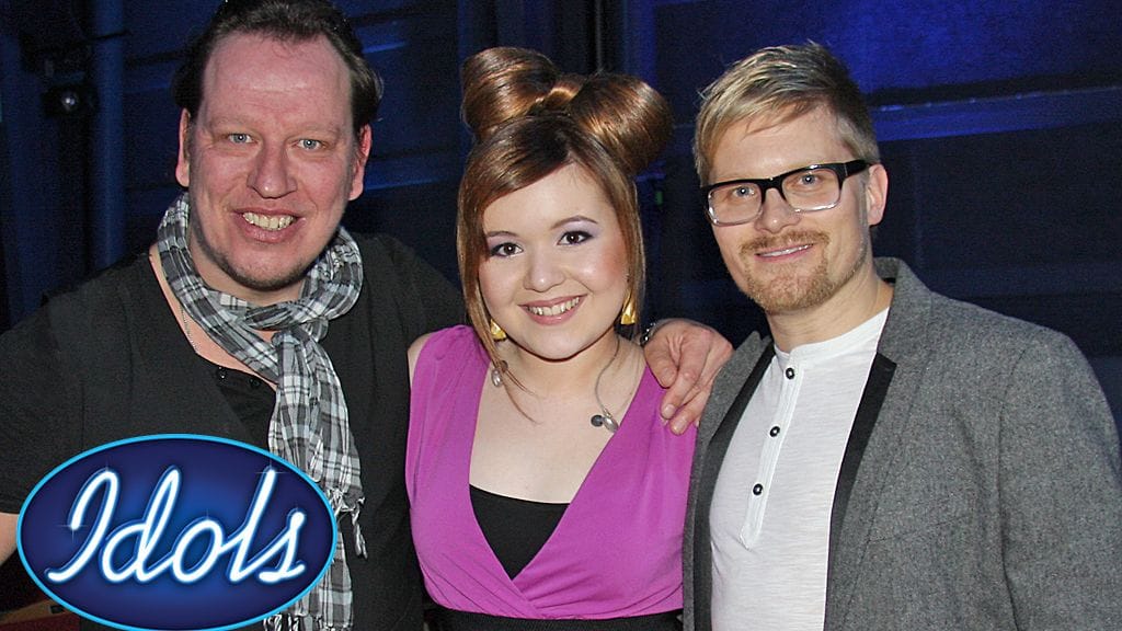 Idols-finalisti Diandra Flores sekä Käsityöläiset-yhtyeen Anssi Häkkinen ja Mica Ikonen.