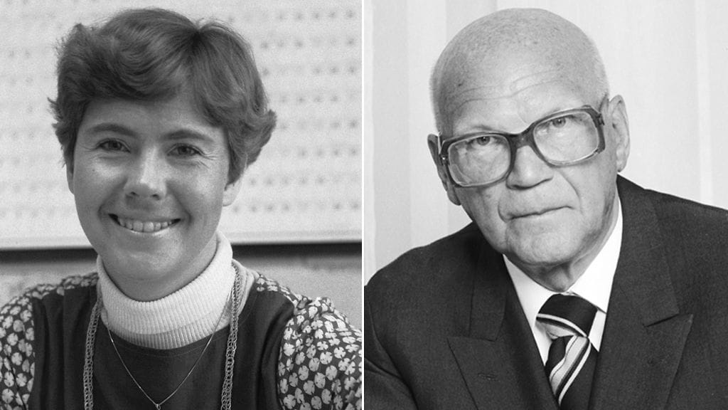 Toimittaja Maarit Tyrkkö ja presidentti Urho Kekkonen 1970-luvun lopussa.