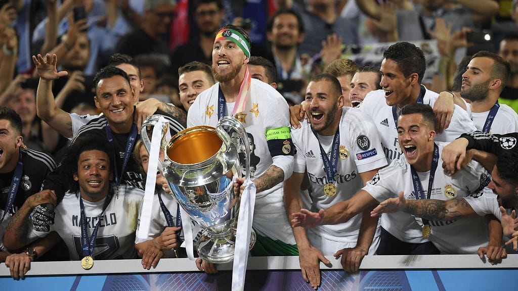 Real Madrid puolustaa Mestarien liigan voittoa.