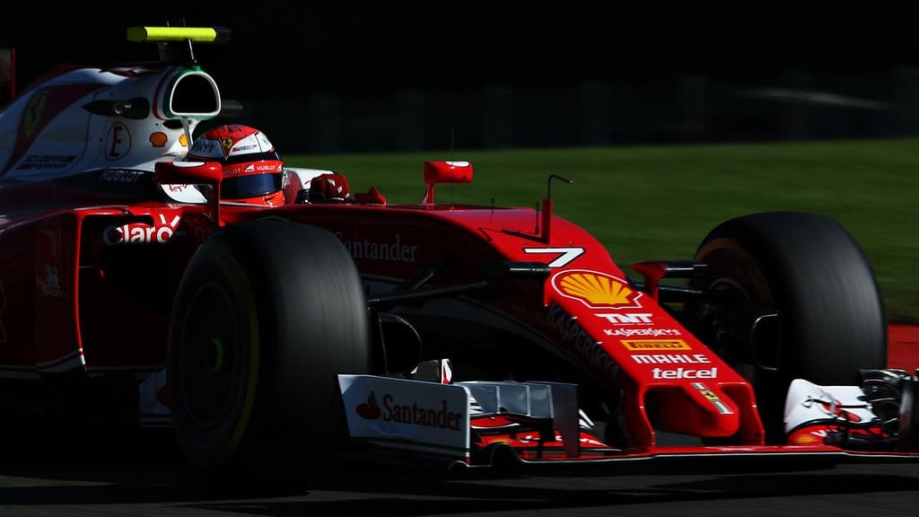 Kimi Räikkönen Belgian GP:n harjoituksissa.