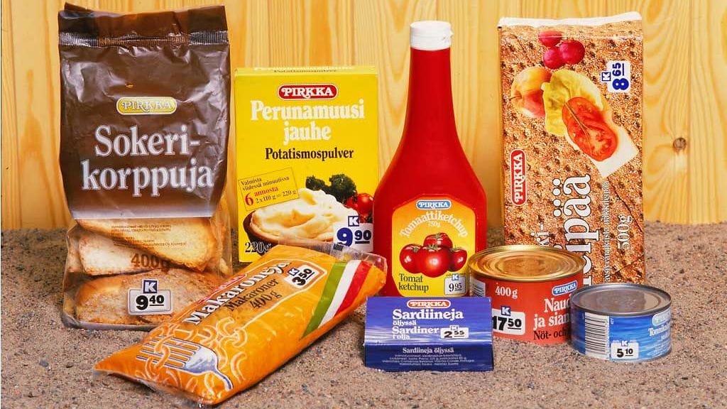 Tältä Pirkka-tuotteet näyttivät vuosia sitten.