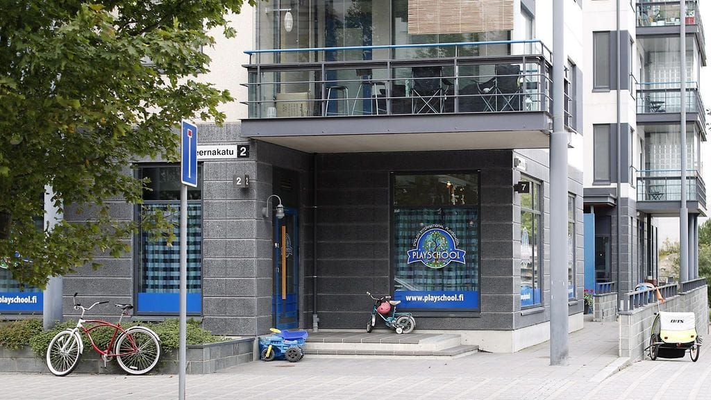Yksityisen English International School of Tampereen toimitilat Tampereella. Päiväkoti oli tänään viimeistä päivää avoinna.