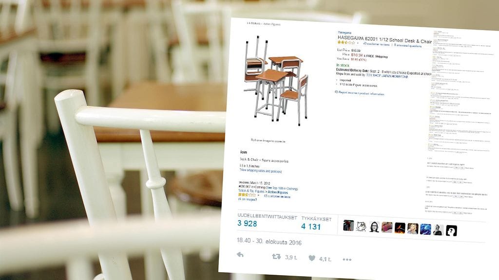 Verkkokaupassa myynnissä ollut huonekalusetti kuulosti liian hyvältä ollakseen totta. Ja niin se myös oli.