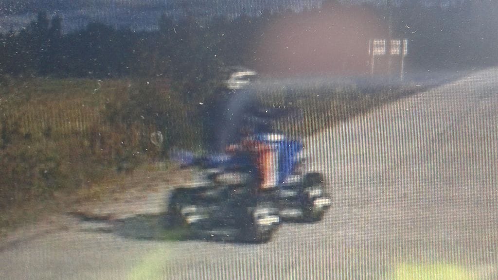 Poliisin mönkijäkuskin paon aikana ottama valokuva.