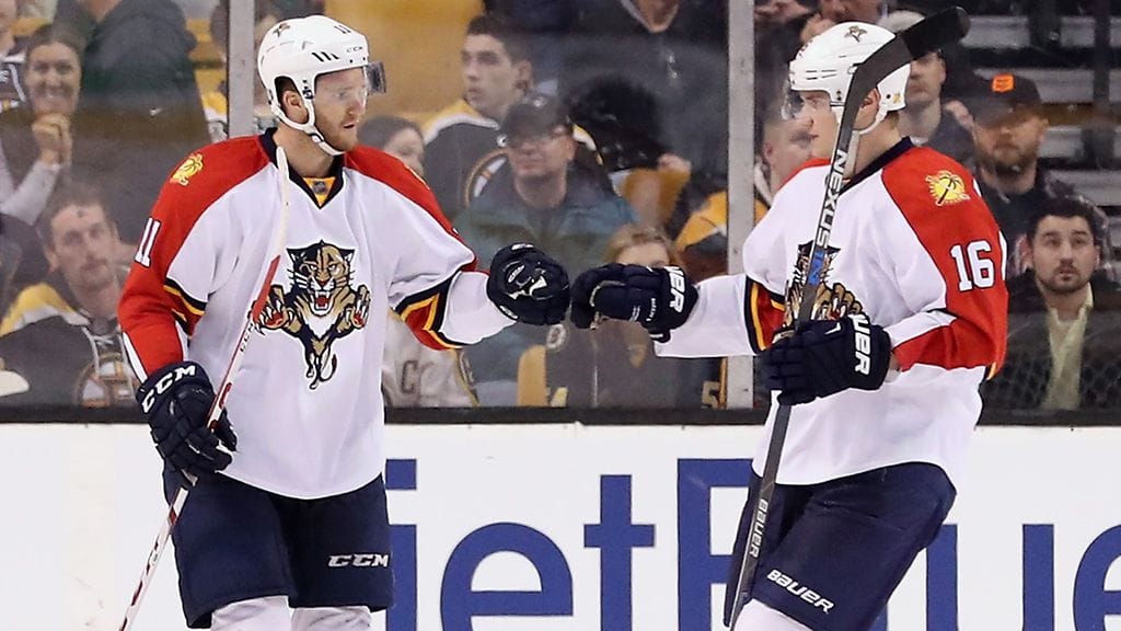 Jonathan Huberdeau ja Aleksander Barkov ovat Floridan menestyksen kulmakiviä.