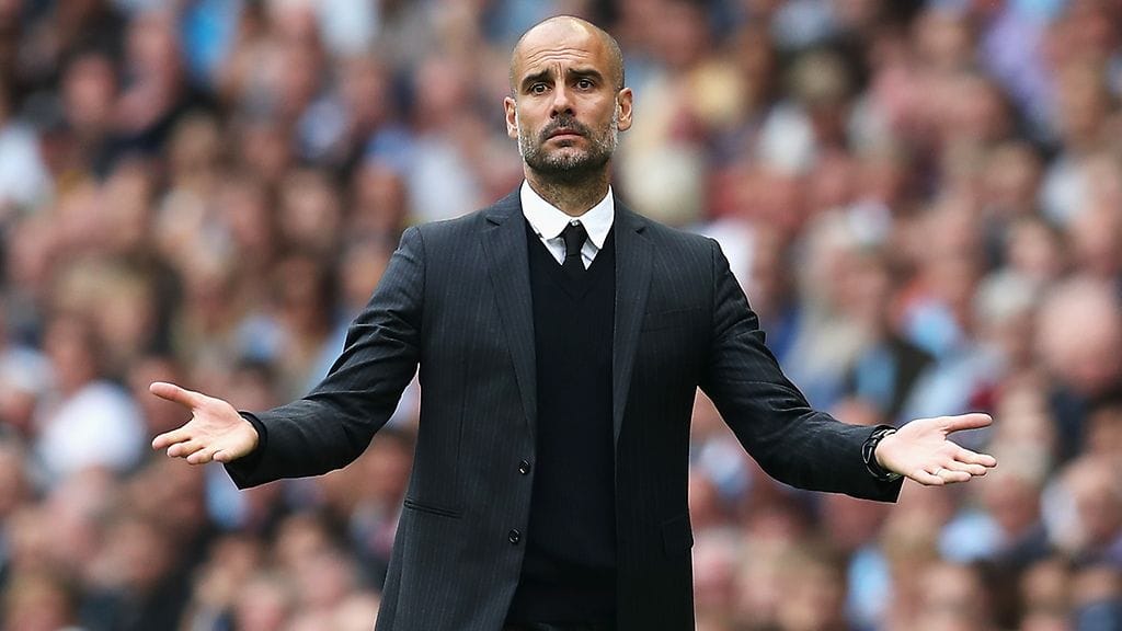 Pep Guardiola hakee nyt menestystä Manchester Cityn peräsimessä.