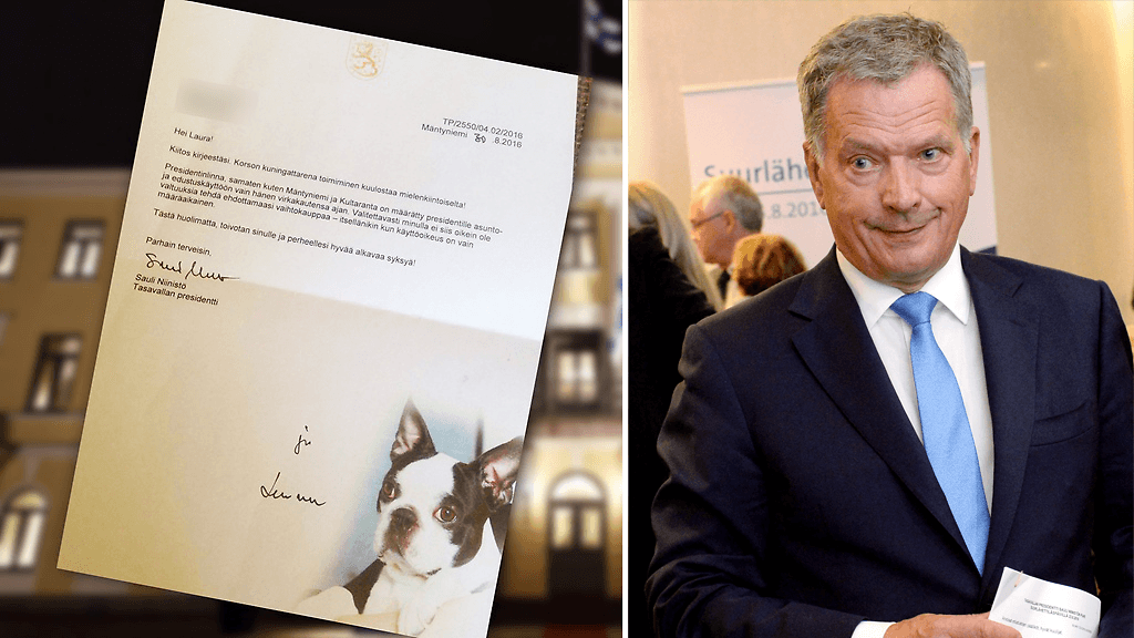 Presidentti vastasi kuusivuotiaalle Lauralle.