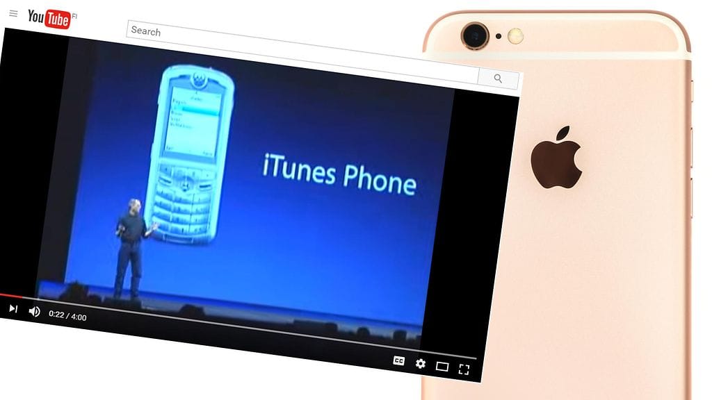 Apple julkaisi ensimmäisen matkapuhelimensa yhteistyössä Motorolan kanssa.