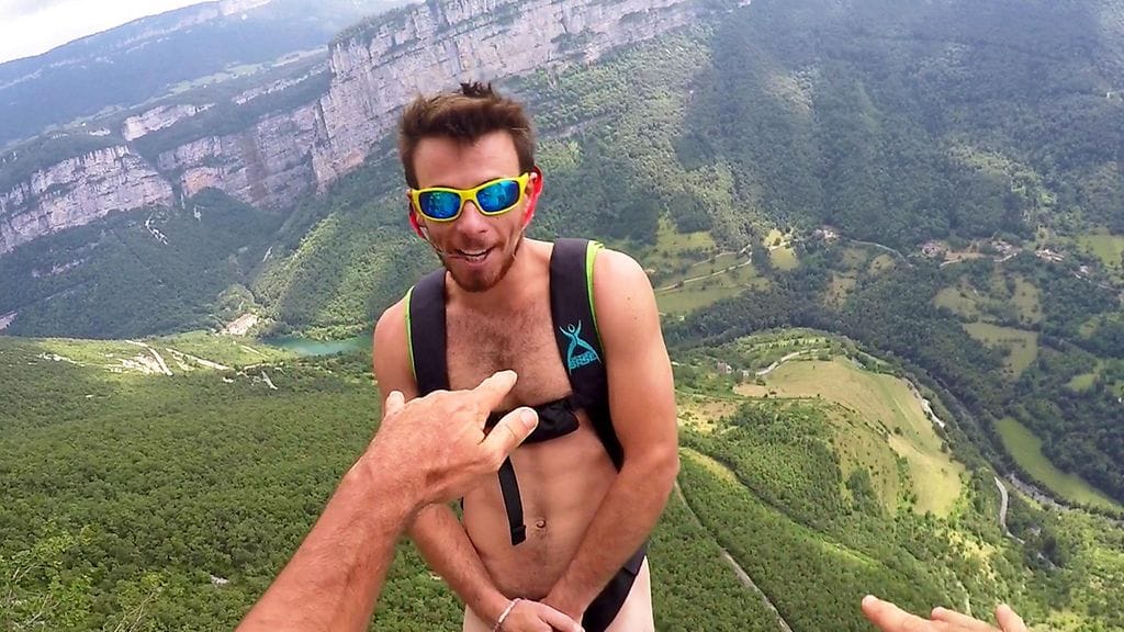 Extremelajeja harrastava Mael Baguet