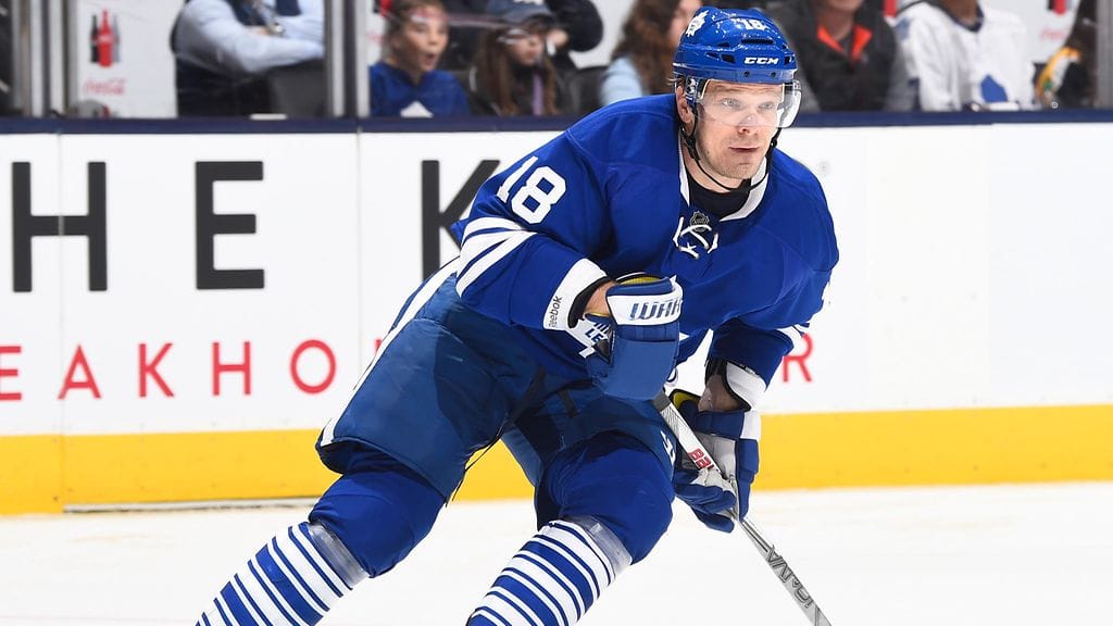 Milan Michalek pelaa NHL:ssä Toronto Maple Leafsin väreissä.