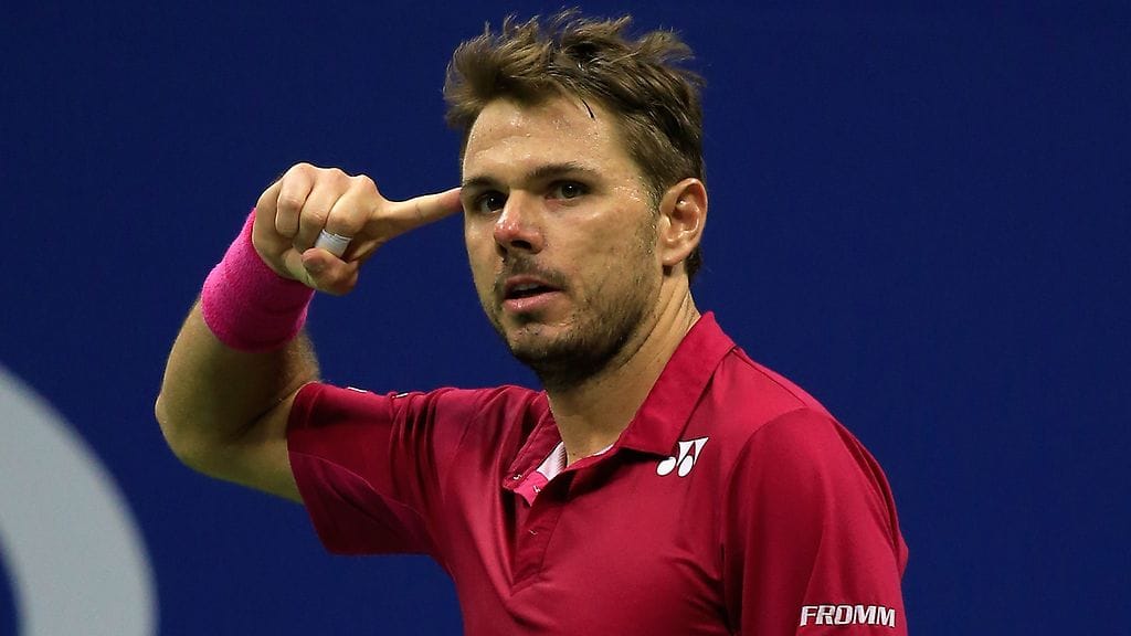 "Tämä pää ei petä", Stan Wawrinka tuulettaa.