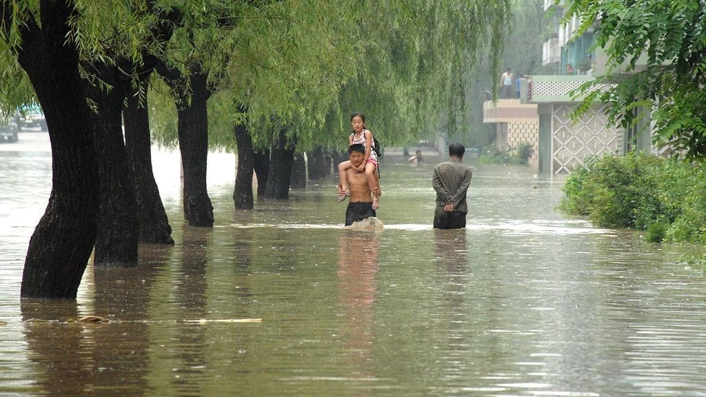 Myös vuonna 2102 Pohjois-Koreassa tulvi rajusti.