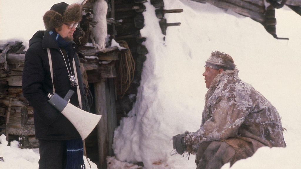 Vesa-Matti Loiri ja Kalle Holmberg Rauta-aika-sarjan kuvauksissa.